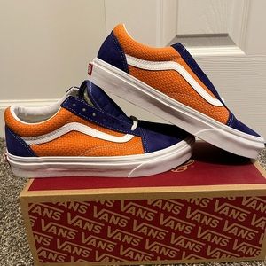Vans - orange and blue. NEVER WORN